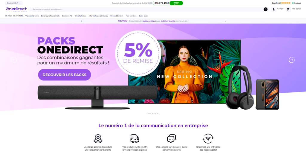 Onedirect, l'e-commerce puissant des intégrateurs audiovisuels